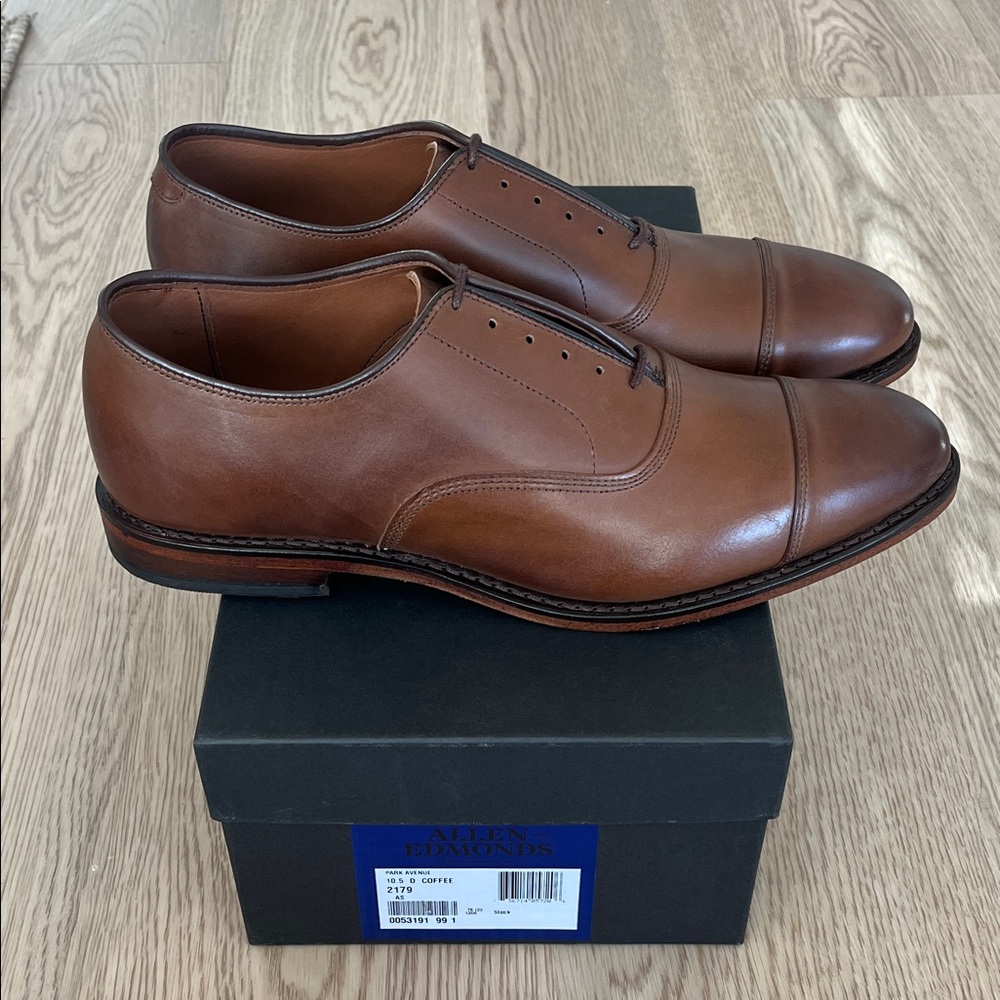 Allen Edmonds Classic Tan Leather Derbys